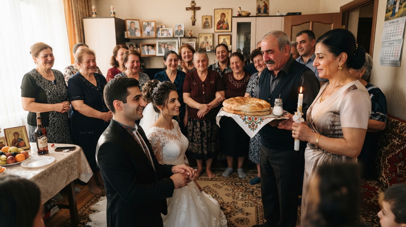 Благословение родителей на армянской свадьбе